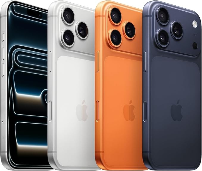 Apple iPhone 17 Pro Max 256GB: 6.9" Display, A19 Pro Chip, Record Battery Life on iPhone, Pro Fusion Camera System, Center Stage Front Camera; Cosmic Orange